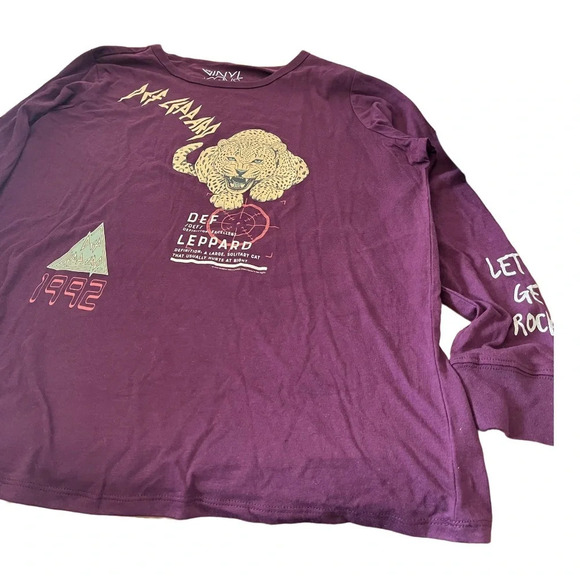 Def Leopard t-shirt Vinyl Icons label, size Large - Picture 1 of 9